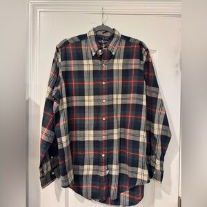 Ralph Lauren Men's Checkered Shirt - Navy, Red, and Cream